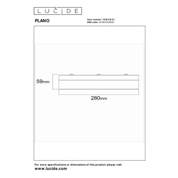 LUCIDE PLANO 78151/18/61 lampa sufitowa