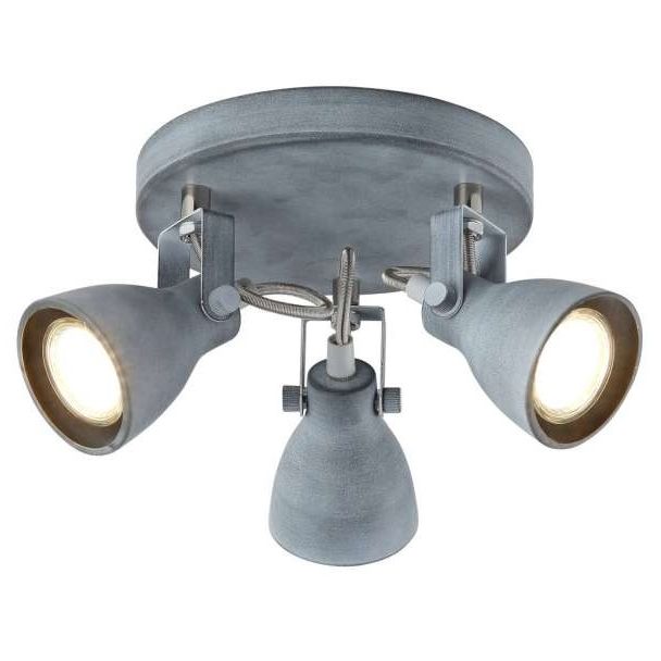 CANDELLUX 98-64325 ASH PLAFON 3X40W GU10 SZARY MAT