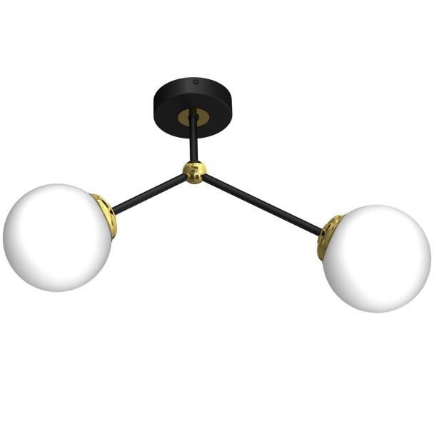 MILAGRO MLP7459 Lampa sufitowa JOY BLACK / GOLD 2xE14
