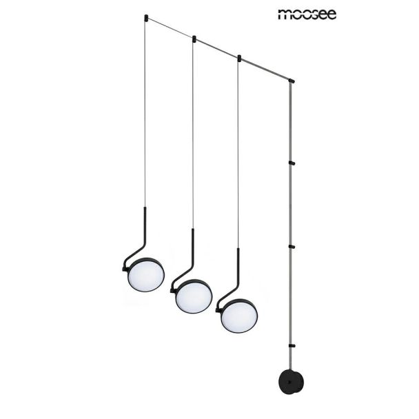 MOOSEE MSE010100385 lampa ścienna FLAT 3 czarna