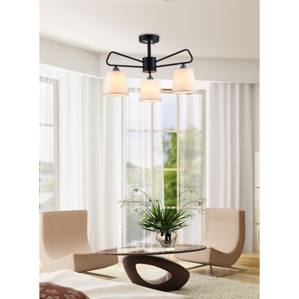 CANDELLUX 50203091 LAMPA WISZĄCA MORLEY 3 CZARNY