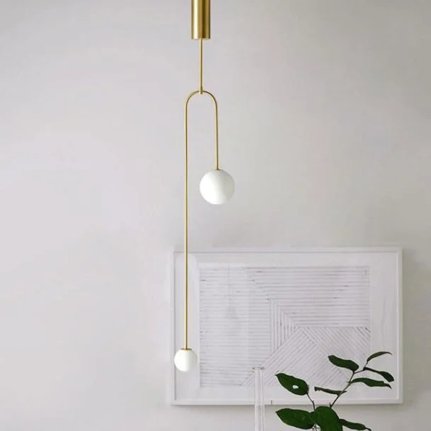 Step into design ST-8928S brass Lampa wisząca LOOP złota 123 cm
