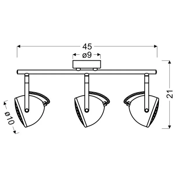 CANDELLUX 93-68064 PENT LISTWA 3X50W GU10 BETONOWY SZARY