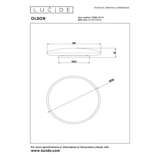 LUCIDE OLSON 79190/24/61 lampa sufitowa
