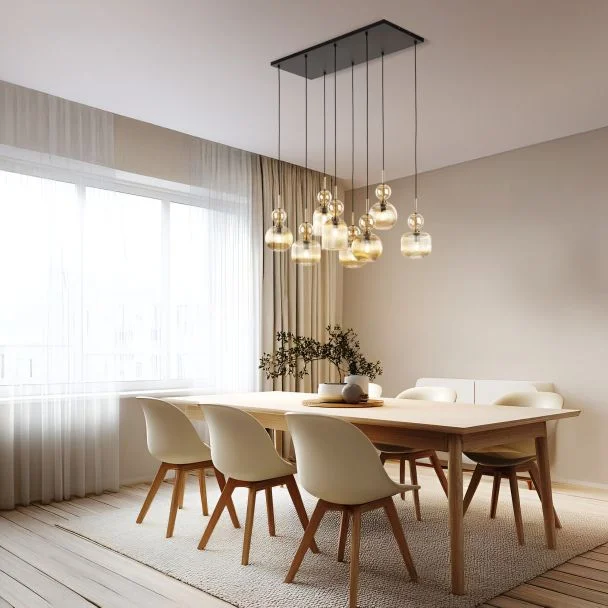 TK-LIGHTING 11045 SOPHIA COGNAC LAMPA WISZĄCA 8XE14