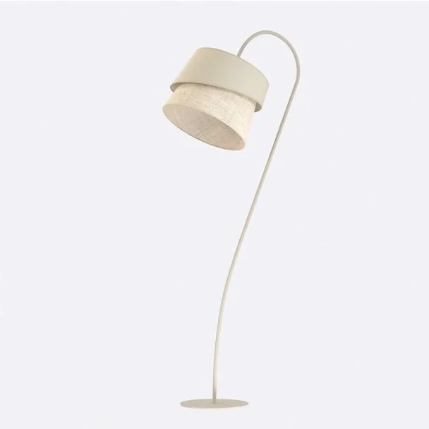 EMIBIG 1712/LP1 CANVA LP1 MOKKA RATTAN Lampa podłogowa