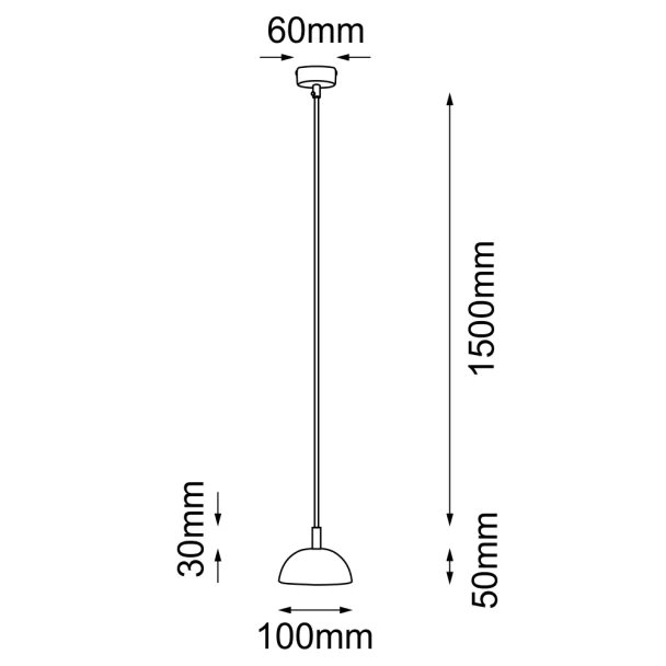 ANTIGO Lampa wisząca no. Di - Czarna (100 mm) 5160