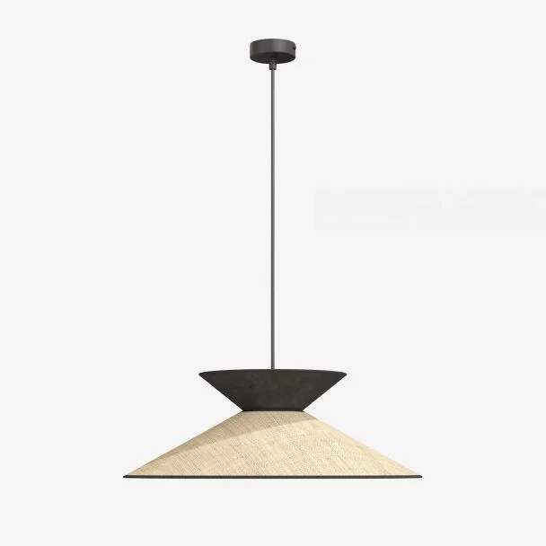 EMIBIG 1768/1 SOFTA 1 RATTAN BLACK Lampa wisząca