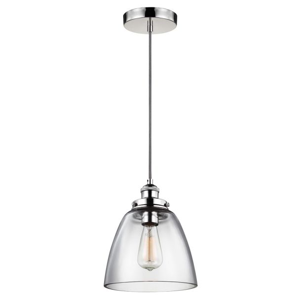 ELSTEAD Baskin FE-BASKIN-P-B-PN 1 Light Pendant - Polished Nickel