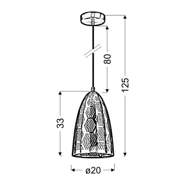 CANDELLUX 31-43313 SFINKS ZWIS 20 STOŻEK 1X60W E27 AŻUROWY MIEDZIANY