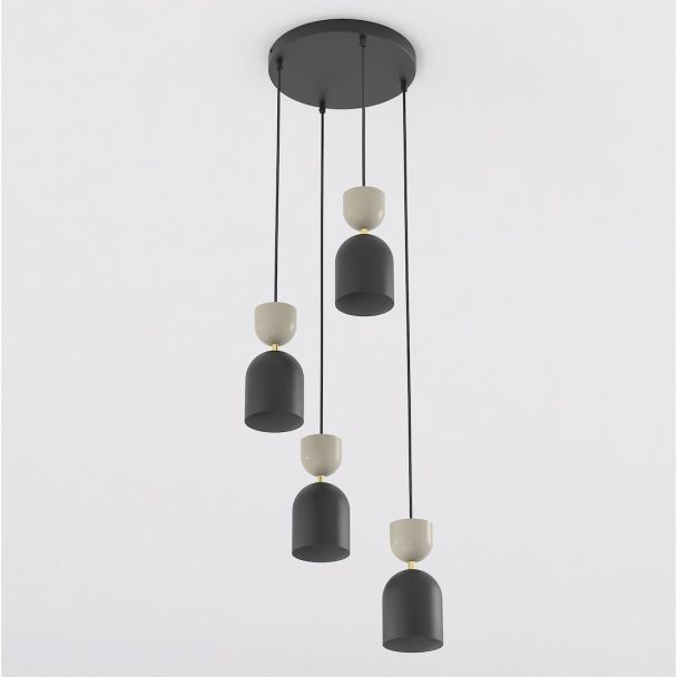 EMIBIG 1738/4PREM GAUDI 4PREM BLACK MOKKA Lampa wisząca