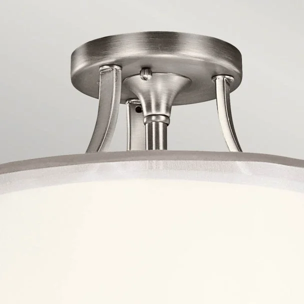 ELSTEAD Lacey KL-LACEY-SF-AP 3 Light Semi-Flush Mount - Antique Pewter