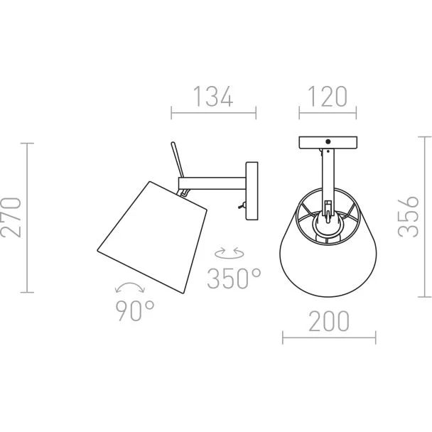 RENDL R11976 JERSEY ścienna biała chrom 230V E27 42W