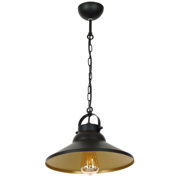 LUMINEX 6341 oprawa sufitowa Iron żyrandol czarny złoty