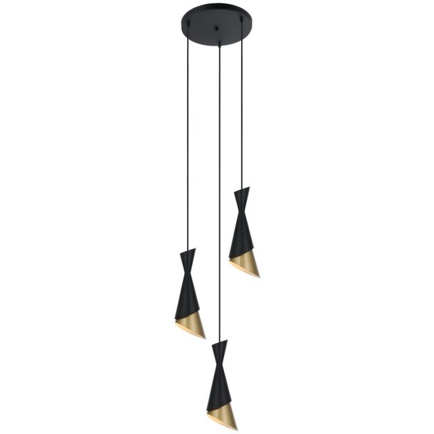 ITALUX Malia PND-85949-3 BK+GD