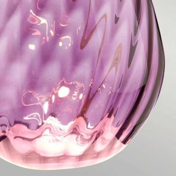 ELSTEAD Lena LENA-TL-S-PLUM-OWSS 2 Light Small Plum Table Lamp with Off-white Shade