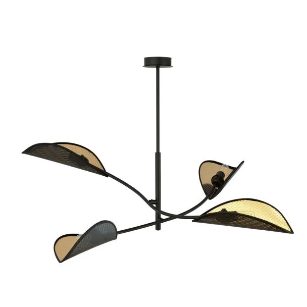 EMIBIG 1106/4 LAMPA SUFITOWA LOTUS 4 BLACK/GOLD