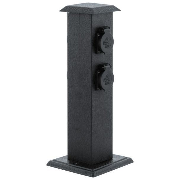 EGLO 93426 GARTEN-STECKDOSENSÄULE SCHWARZ PARK 4 Oświetlenie zewnętrzne