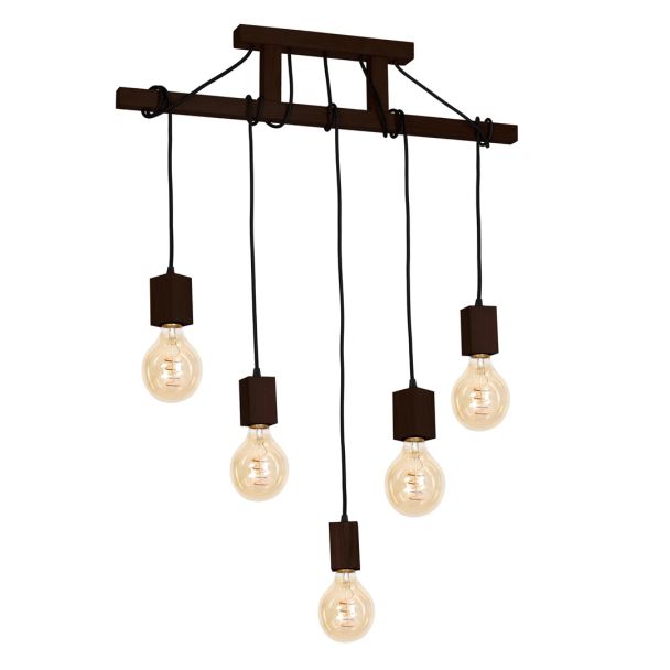 MILAGRO MLP4361 Lampa Wisząca JACK 5xE27 Orzech