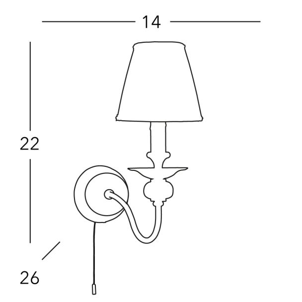 KOLARZ 0195.61.4 ASCOT lampa ścienna