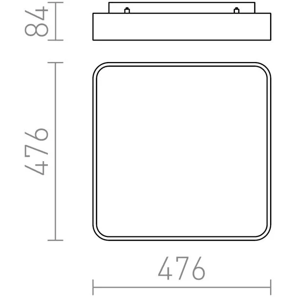 RENDL R12120 MENSA SQ 48 sufitowa biała 230V LED 56W 3000K