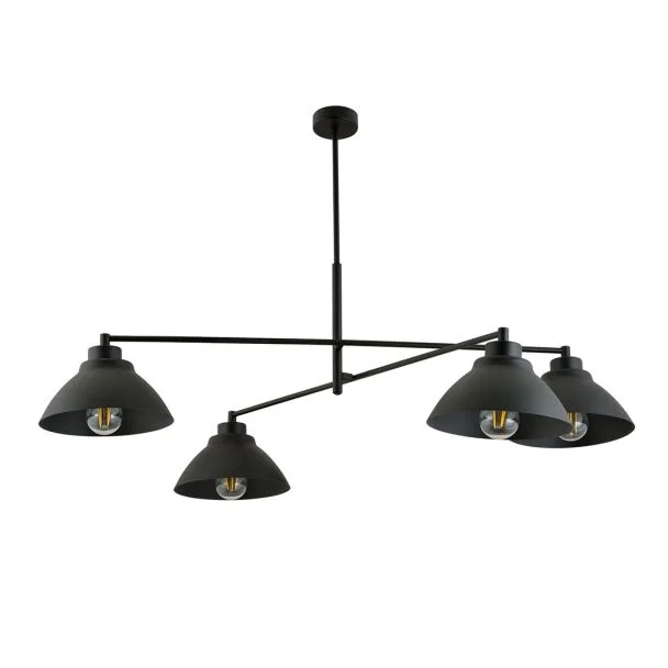 EMIBIG 1112/4 LAMPA WISZĄCA GLAM 4 BLACK/OPAL