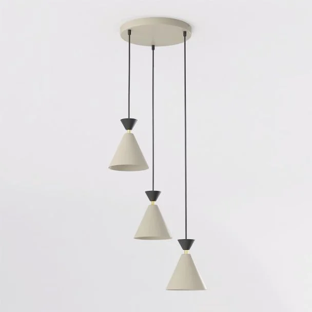 EMIBIG 1741/3PREM KLEVER 3PREM MOKKA BLACK Lampa wisząca