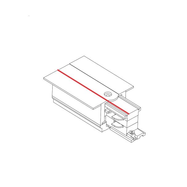 NOWODVORSKI CTLS REC POWER END CAP RIGHT BL (PER) 8690 oświetlenie komercyjne systemy konfigurowalny akcesoria 3-fazowy