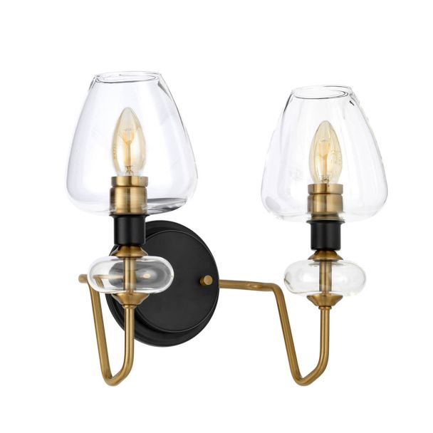ELSTEAD Armand DL-ARMAND2-AB 2 Light Wall Light - Aged Brass