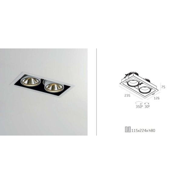 LABRA 4.1839 MULTIVA EVO 80.2 LED 12W Switch/DALI