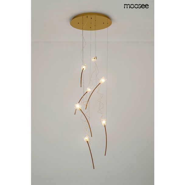 MOOSEE MSE1501100170 lampa wisząca TULIPPE 7 DISC złota