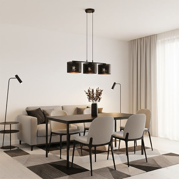 EMIBIG 1670/3 LUX 3 BLACK LAMPA WISZĄCA