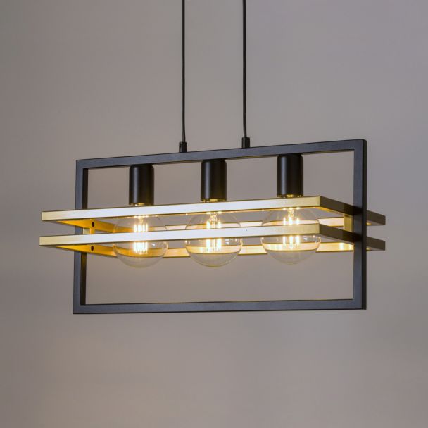 SIGMA 32392 MERCI 3 lampa wisząca czarna złoty