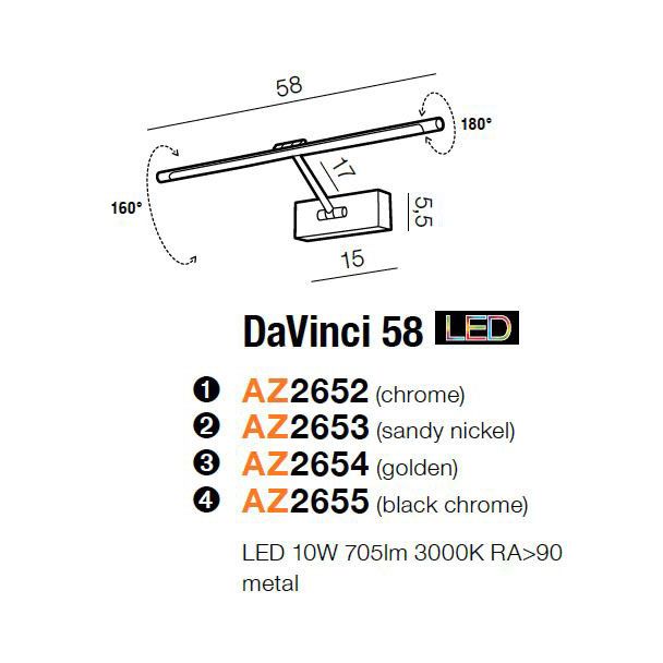 AZZARDO AZ2654 Davinci 58 (gold)