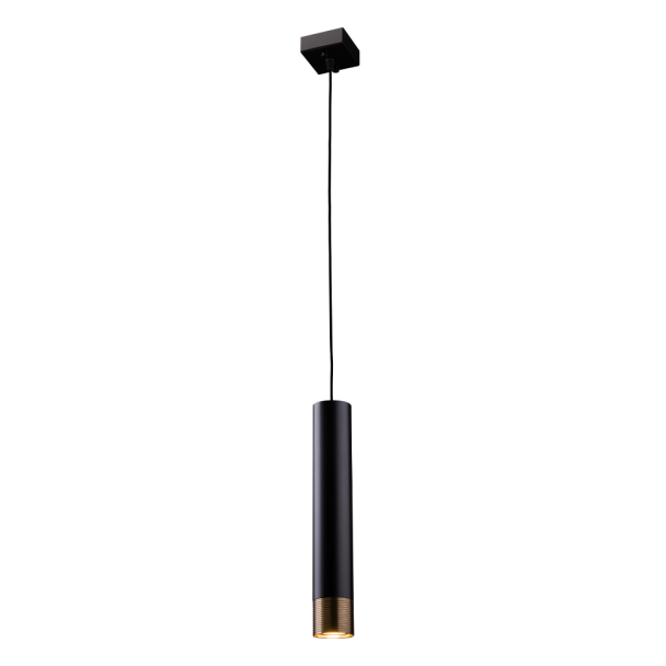 ANTIGO Lampa wisząca Eido 1 - Czarna-patyna mat (350 mm) 8256