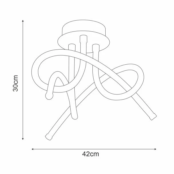 WYPRZEDAŻ E-CRYSTAL 00512 LED ZIG-ZAG 48W 4000K