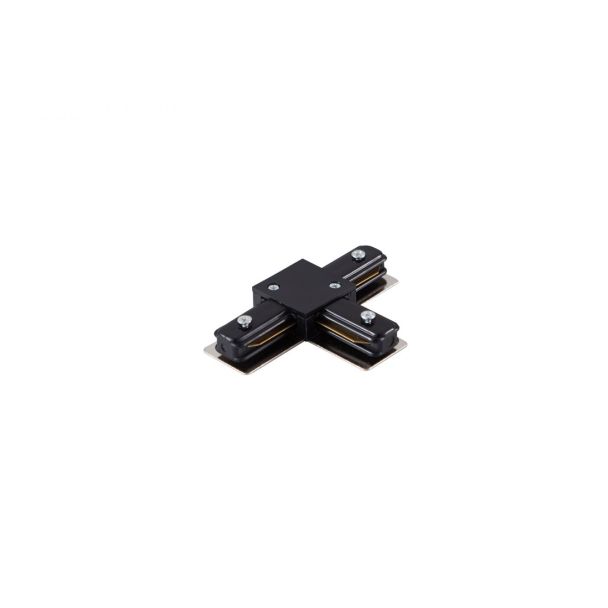 AZZARDO AZ4741 TRACK 1LINE T CONNECTOR BK TECHNICAL COMPONENT BLACK łącznik 1-fazowy