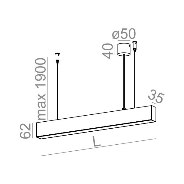 AQFORM 50600 RAFTER LED zwieszany
