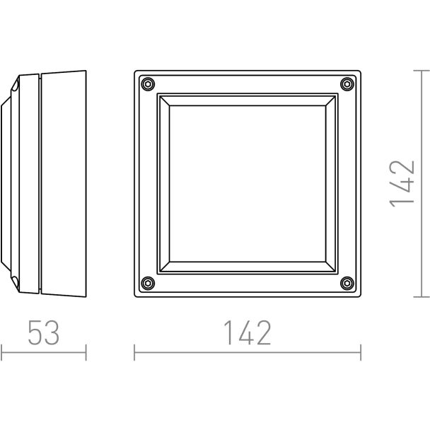 RENDL R12563 DELTA 145 natynkowa antracyt 230V GX53 9W IP54