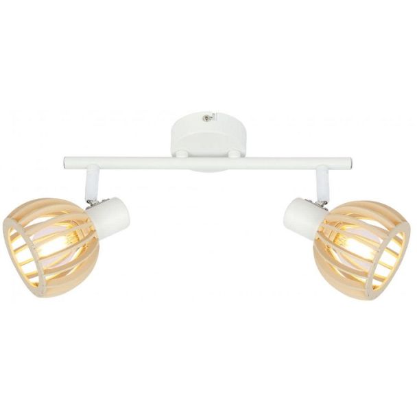 CANDELLUX 92-68088 ATARRI LISTWA 2X25W E14 BIAŁY+DREWNO