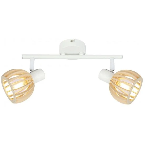 CANDELLUX 92-68088 ATARRI LISTWA 2X25W E14 BIAŁY+DREWNO