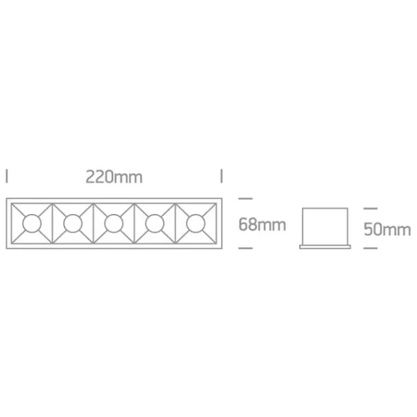 ONE LIGHT 51506B/W/W Rodi biały wpuszczany downlight z odbłyśnikiem ciemny chrom COB LED 3000K 20W