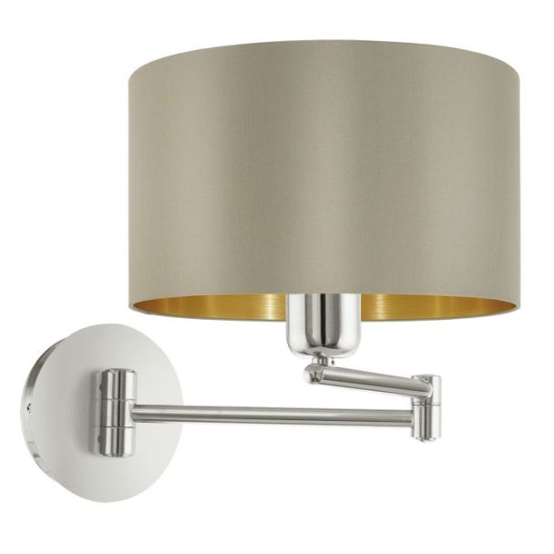 EGLO 95055 LAMPA MASERLO OPRAWA ŚCIENNA WL/1 M.WIPP.TAUPE/GOLD MASERLO