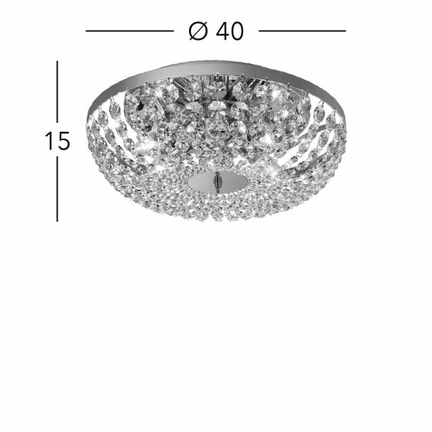 KOLARZ 3161.16/40 SCHC�NBRUNN lampa sufitowa złoto 24K