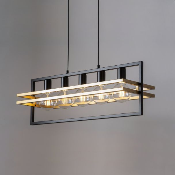 SIGMA 32395 MERCI 5 lampa wisząca czarna złoty