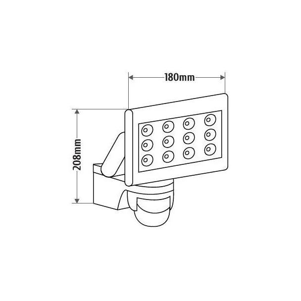 INQ FL010NW Naświetlacz LED 25W SMD Pir IP44 Black