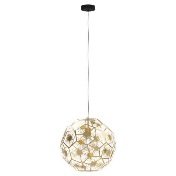 EGLO 39755 LAMPA SKOURA OPRAWA WISZĄCA HL/1 E27 Ø410 SCHWARZ/MESSING SKOURA