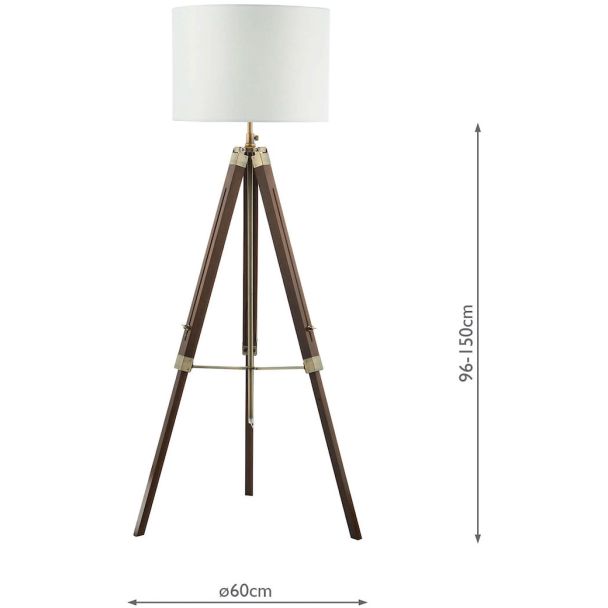DAR EAS4947 EASEL TRIPOD FLOOR LAMP DARK WOOD SAMA PODSTAWA