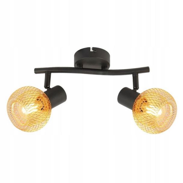 REALITY 830702-30 Loretto lampa sufitowa 2 płomienna czarna