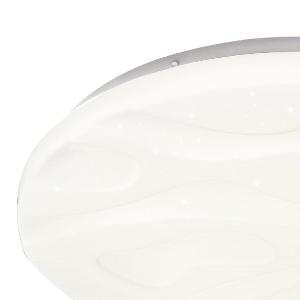 CANDELLUX 13-11336 NEVADA LAMPA SUFITOWA PLAFON BIAŁY 24W LED 38,5 CM KLOSZ BIAŁY EFECT SKY